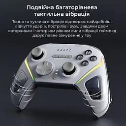 Бездротовий геймпад Ajazz GP100S RGB із зарядною станцією білий (GP100S-W) - мініатюра 11