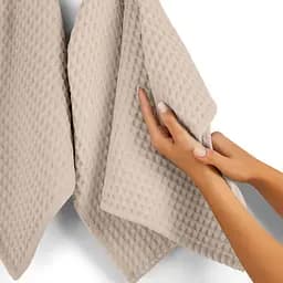 Рушник вафельний Cosas Greek Waffle Magnolia 75x130 см, бежевий - мініатюра 4