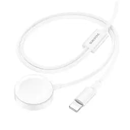 Зарядний бездротовий пристрій BOROFONE BQ22 2in1 USB for iWatch + Lightning Iphone Білий