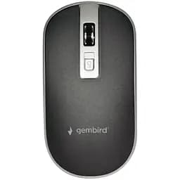 Мишка Gembird MUSW-4B-06-BS Wireless Black-Silver (MUSW-4B-06-BS) - мініатюра 2