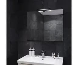 Дзеркало Sanwerk Сімплі "Мініма" 80x65 зі світильником LED "Смарт" black AL 30 см (ZS0000350)