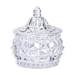 Цукорниця скляна Glass Jay з кришкою в східному стилі, ice flowers Yiwu HP-YH-3 - мініатюра 2