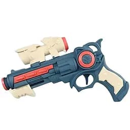 Іграшковий пістолет 5389-2 з мішенню, м'якими набоями та кульками, синій