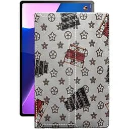 Чохол StatusCASE з екошкіри для планшету Lenovo Tab P12 Pro Луі-Вітон-білий