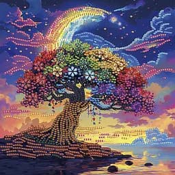 Алмазна мозаїка "Дерево мрій" Brushme BH021 неповна викладка 25х25 см