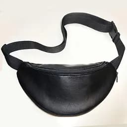 Сумка-бананка з розширювачем з еко-шкіри 32×16×7.5 см сумка через плече або поясна сумка чоловіча/жіноча(02911)