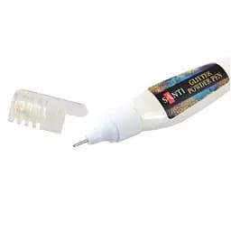 Ручка з розсипним глітером 5893817 білий 10 грам