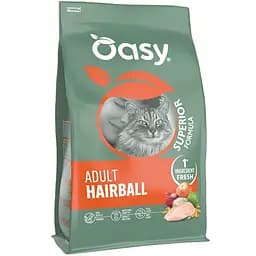 Сухий корм Oasy Dry Cat Superior Hairball для котів для виведення шерсті курка 300 г