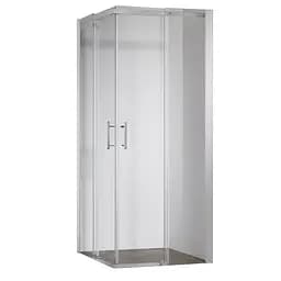 Душевая кабина без поддона Koer SR SC03 -90x90x200-TR-01 прозрачное стекло Easy Clean 6 мм, хром KR5356, Универсальная, прозрачная, хром