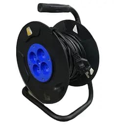 Удлинитель на катушке 50 м (ПВС 2*2.5) (без обмена) ГОСТ ПРОФИ проволока 100% медь (конт.гр.ЛАТУНЬ)