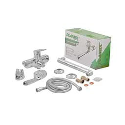 Змішувач для ванни Plamix Lucas-006 Euro SET (зі шлангом лійкою та кронштейном) хром PM0710 Хром - мініатюра 3