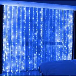 Новогодняя светодиодная гирлянда-штора Роса 3x2 м с 200 лампочками яркое Синее сияние