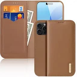 Чохол-книжка Dux Ducis Hivo для Apple iPhone 16 Pro (6.3) Brown - мініатюра 2