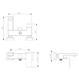 Змішувач для ванни WEZER PRO3B-02 - мініатюра 3