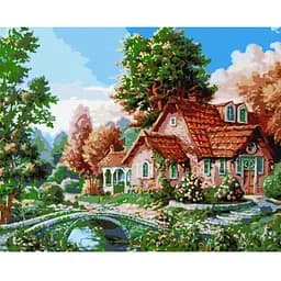 Картина по номерам Ideyka Бабушкин дом ©Сергей Лобач KHO6306 40х50 см