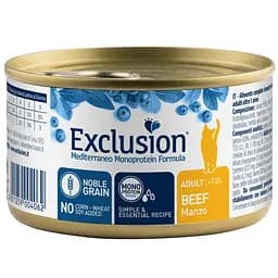 Корм Exclusion Adult Beef для взрослых кошек всех пород с говядиной 85 г
