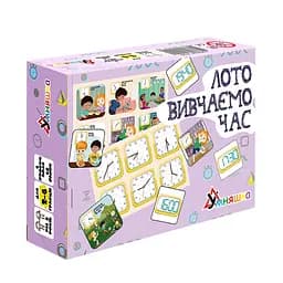 Развивающая настольная игра "Лото изучаем время" 2125-UM 48 фишек