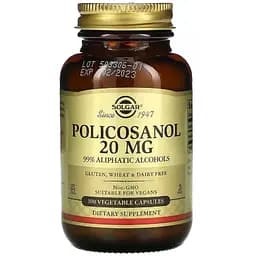 Поликозанол Solgar 20 мг 100 вегетарианских капсул