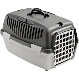 Переноска для тварин Stefanplast Gulliver 1 з пластиковими дверима до 5 кг темно-сіра (97183)