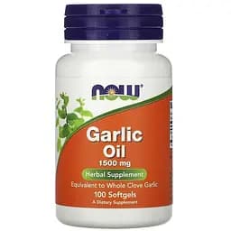Натуральная добавка Now Garlic Oil 1500 mg 100 капсул