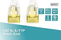 Патч-корд Assmann CAT 6A S-FTP, Cu, LSZH AWG 26/7, 2 м, DK-1644-A-020 Gray - мініатюра 4
