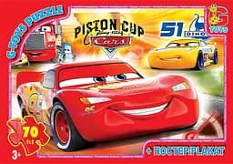 Пазлы G-Toys Тачки, 70 элементов, Z10189