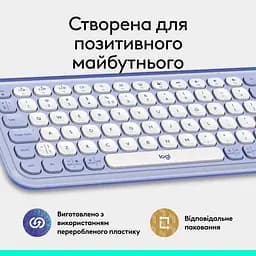 Клавiатура бездротова Logitech Pop Icon Keys Lilac (920-013074) - мініатюра 2