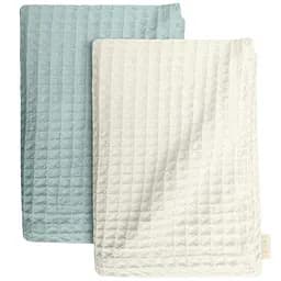 Набір рушників Cosas Cube White & Cube Mint 2 шт. (SetTowel_95-SqWhite_130-SqMint)