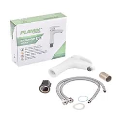Змішувач для умивальника Plamix Cezar-001 SET white PM0661 Білий - мініатюра 3