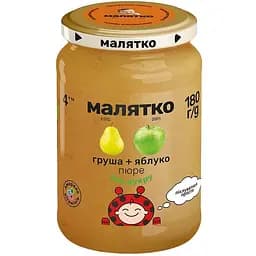Пюре Малятко Груша-яблуко, 180 г