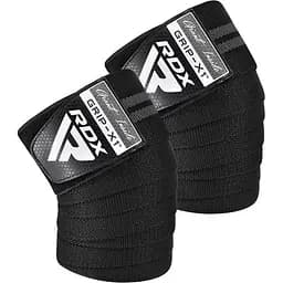 Бинти на коліна KR11 GYM Knee Wrap RDX Inc Limited WAH-KR11BG, Black/Grey