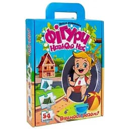 Навчальні пазли Strateg Фігури навколо нас 54 пазла українською мовою (30911)