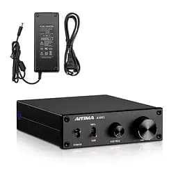 Підсилювач звуку AIYIMA A3001 black + блок живлення 36V Bluetooth 5.0, AUX, 50Wx2+100W (TPA3255)