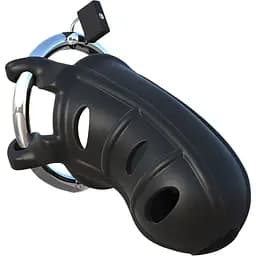 Пояс верности Pipedream Fantasy C-Ring Hardcore Silicone Cock Blocker 9.5 см черный