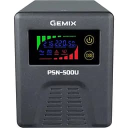 ДБЖ Gemix PSN-500U, 500VA/350W 12V/220V, 5/7/9A, 2xSchuko, без АКБ
