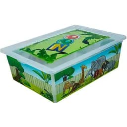Коробка Qutu Light Box Zoo 25 л 52.5х37х17.5 см різнокольорова (LIGHT BOX с/к ZOO 25л.)
