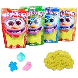 Кінетичний пісок Strateg Magic sand в пакеті 39402-5 жовтий, 0,350 кг