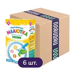 Суха молочна каша Малютка рисова 1.5 кг (6 шт. х 250 г)