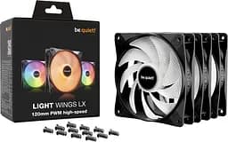 Вентилятор be quiet! Light Wings LX 120mm PWM High-Speed 3-Pack Black (BL124) - мініатюра 3