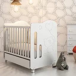 Дитяче ліжечко Micuna Globito White, 120х60 см, білий (GLOBITO WHITE) - мініатюра 2
