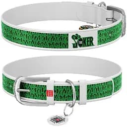 Ошейник для собак Waudog Design кожаный с QR паспортом, рисунок Джокер, XS, Ш 12 мм, Дл 20-28 см (4823089323015)