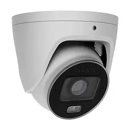 IP-відеокамера 8Mp Ajax TurretCam HLVF (8 Mp) White f=2.8-12mm, ІЧ+LED-підсвічування, з мікрофоном (26-00713)