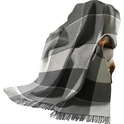 Плед Love You Ельф шерстяной 200х220 см белый/серый/темно-серый (4259)