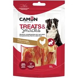Снек для собак Camon вуха кролика з куркою 80 г 