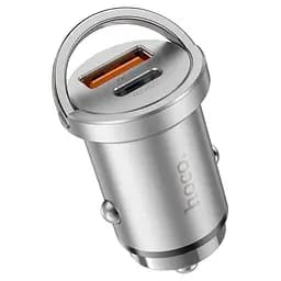 Автомобільний комплект - адаптер і кабель HOCO NZ10 45 W usb-c - lightning сріблястий - мініатюра 9