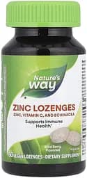 Цинк, вітамін С та ехінацея Nature's Way Zinc Lozenges, 60 пастилок для підтримки імунної системи
