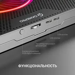 Охолоджувальна підставка для ноутбука GamePro Silver (CP1270) - мініатюра 3