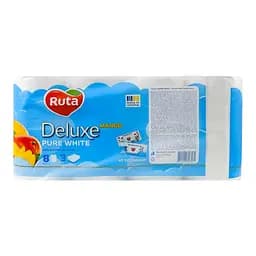 Папір туалетний Ruta Pure White Deluxe 8 рул 3 ш білий манго - мініатюра 2