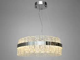 Люстра стельова LED Diasha 828/500CH 66W, хром, для спальні, кришталь, регульована висота