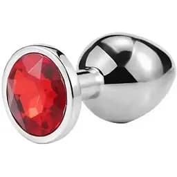 Анальна пробка металева розмір M червона